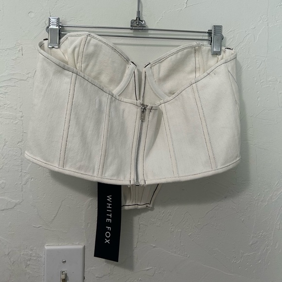NWT White Fox Change My Mind White Bustier - Picture 2 of 3